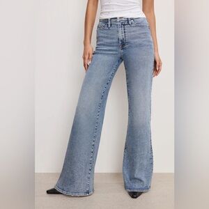 Good American Blue Flare & Wide Leg Jeans